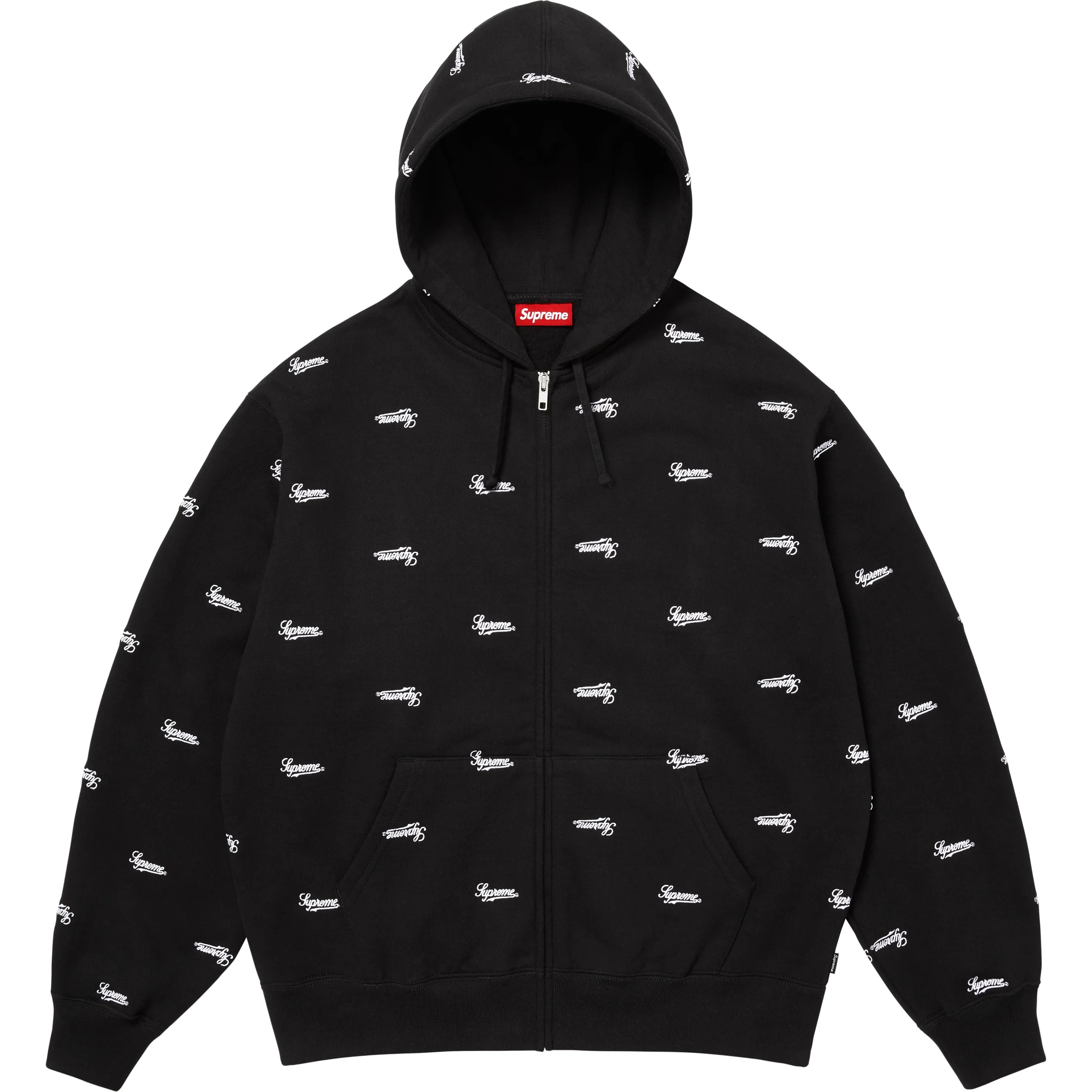 Repeat Script Zip Up Hooded Sweatshirt view 10